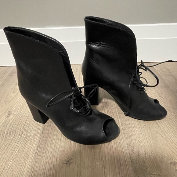 Italian Peep Toe Bootie - Picture 2 of 5